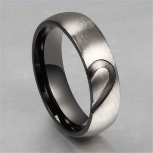 Half Heart Simple Circle Real Love Ring Size 8 1/2